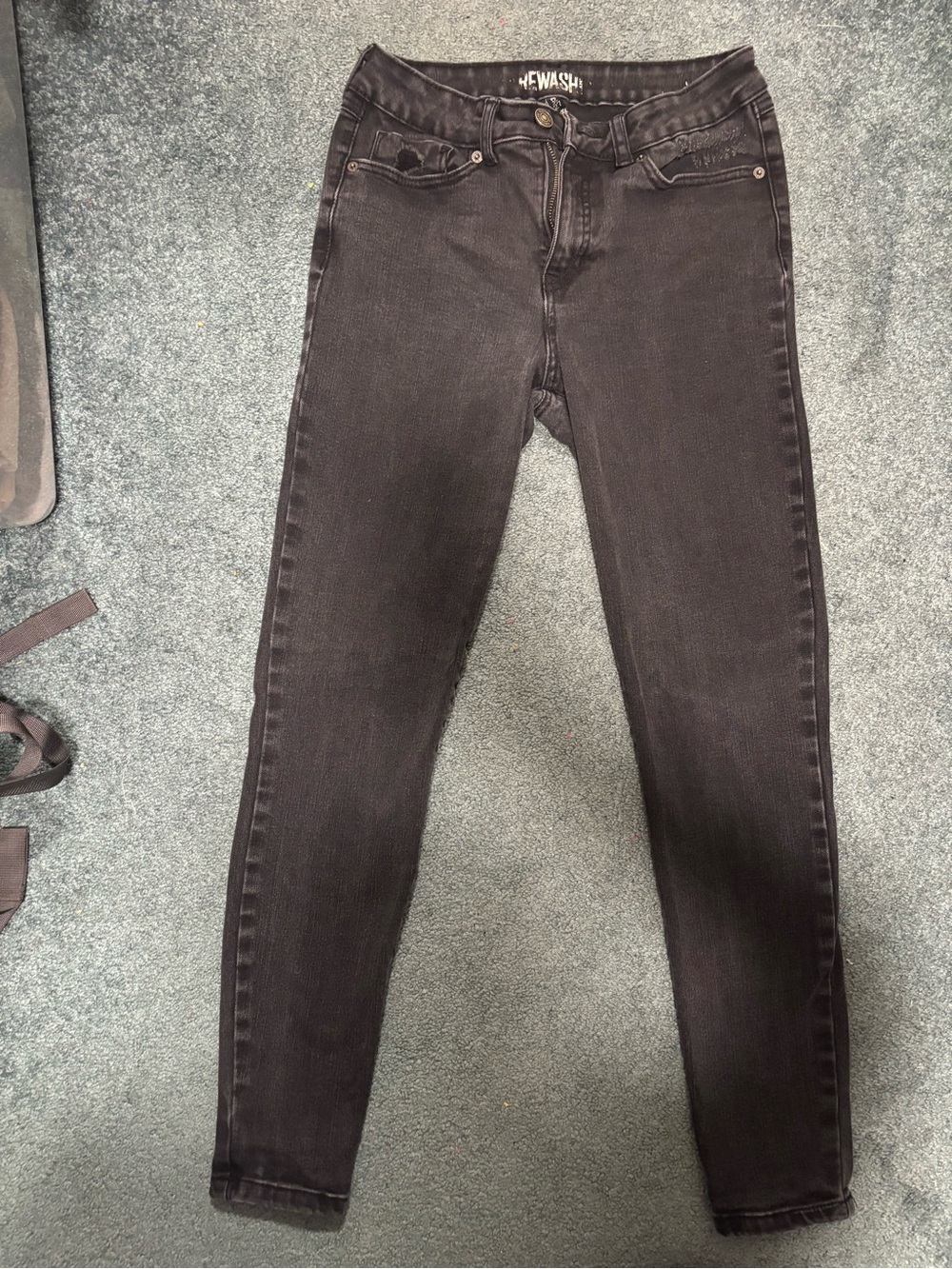 Re/Done Black High-Rise Skinny Jeans